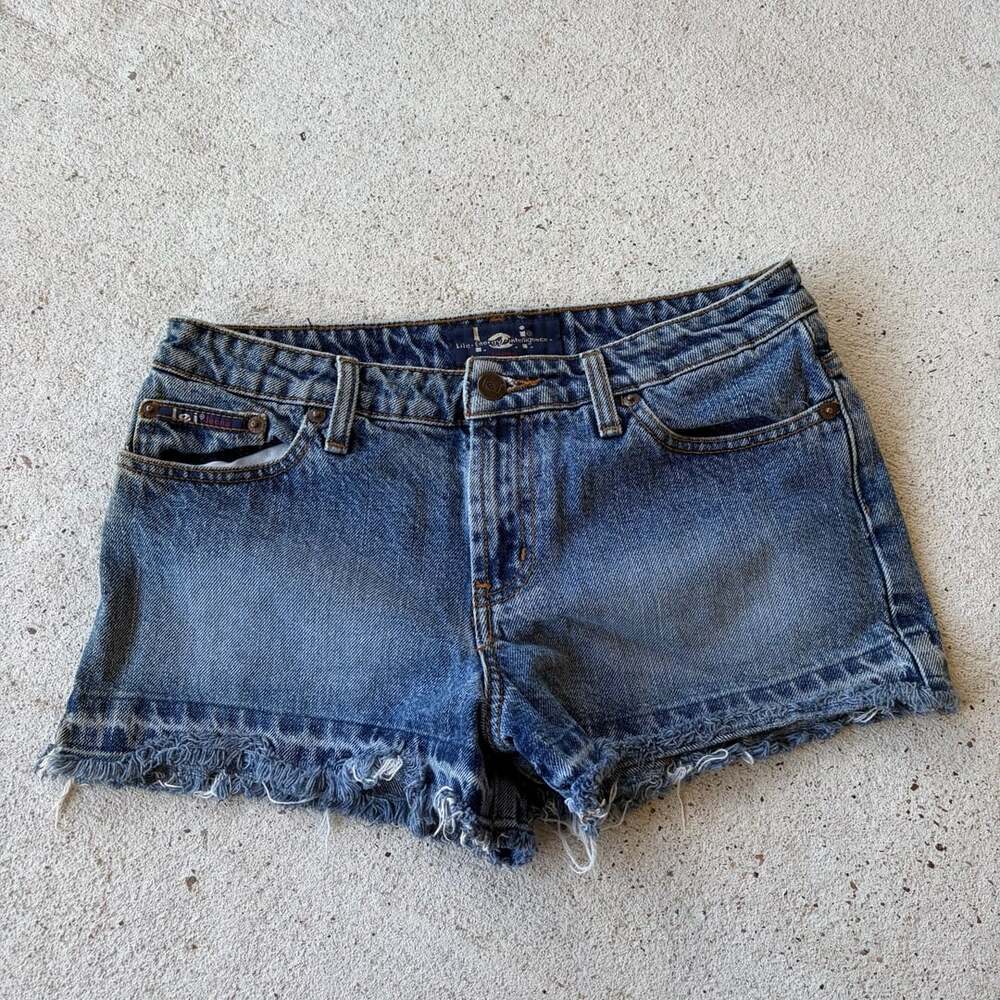 Vintage Y2K Mid Rise Distressed Denim Cut-Off Shorts Size 7